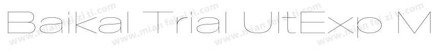 Baikal Trial UltExp Med字体转换